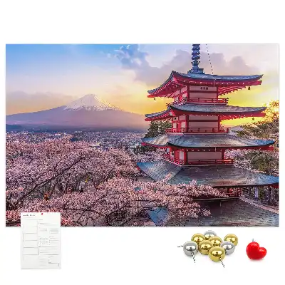 Memobord van kurk Japanse architectuur