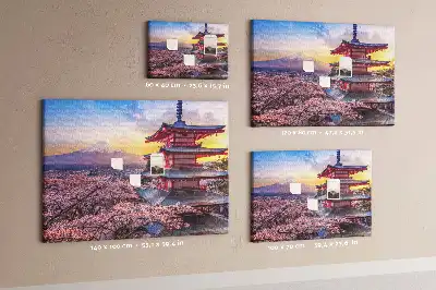 Memobord van kurk Japanse architectuur