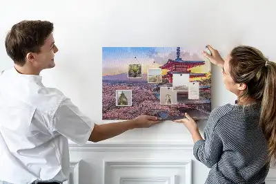 Memobord van kurk Japanse architectuur