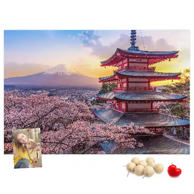 Memobord van kurk Japanse architectuur