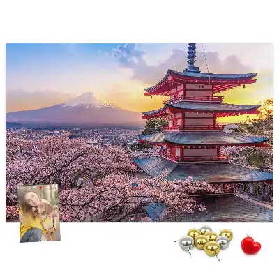 Memobord van kurk Japanse architectuur