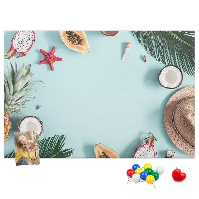 Memobord van kurk Zomercompositie