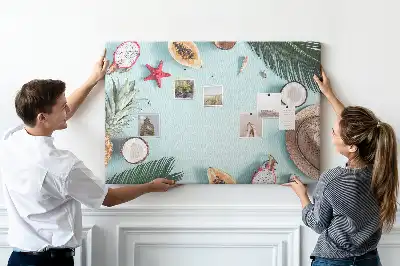 Memobord van kurk Zomercompositie