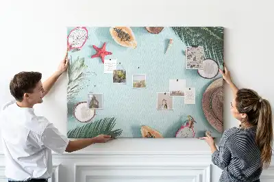Memobord van kurk Zomercompositie