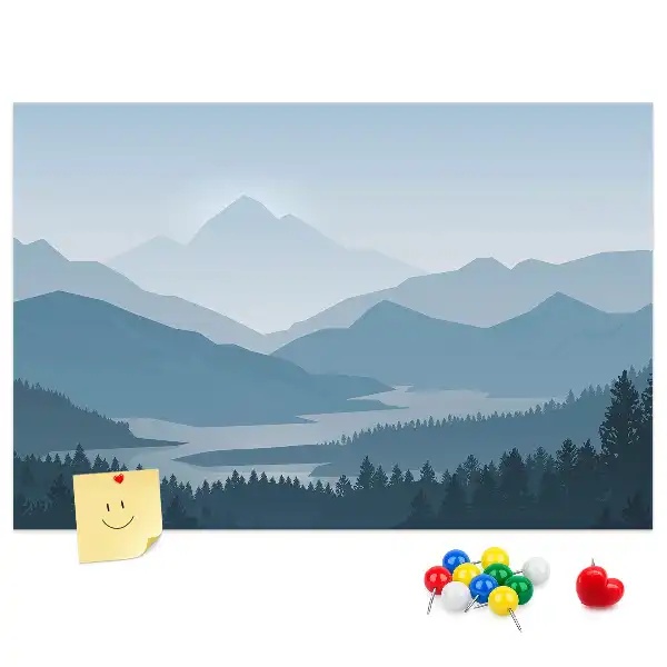 Kurk prikbord Panorama van een bergketen