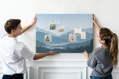 Kurk prikbord Panorama van een bergketen