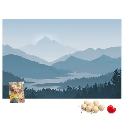 Kurk prikbord Panorama van een bergketen