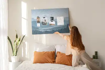 Kurk prikbord Panorama van een bergketen