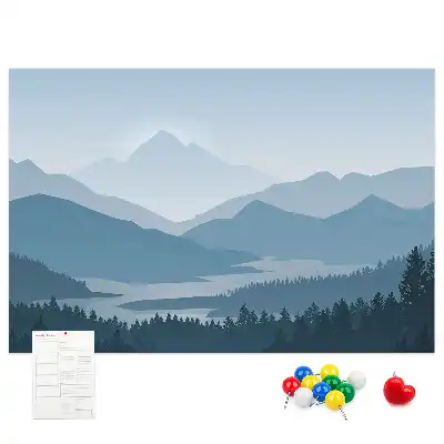 Kurk prikbord Panorama van een bergketen