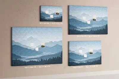Kurk prikbord Panorama van een bergketen