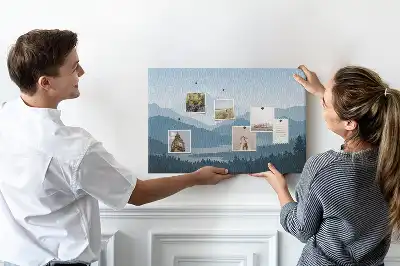 Kurk prikbord Panorama van een bergketen