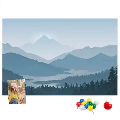 Kurk prikbord Panorama van een bergketen
