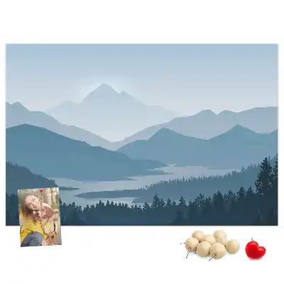 Kurk prikbord Panorama van een bergketen
