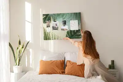 Memobord van kurk Monstera bladeren