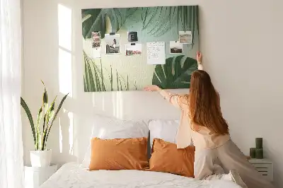Memobord van kurk Monstera bladeren
