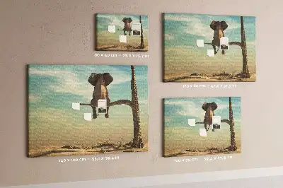 Kurk prikbord Olifant in een boom