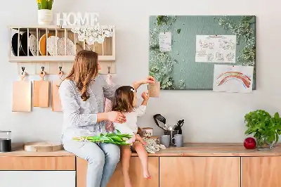 Memobord van kurk Delicate bloemen