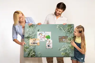 Memobord van kurk Delicate bloemen