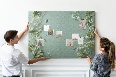 Memobord van kurk Delicate bloemen