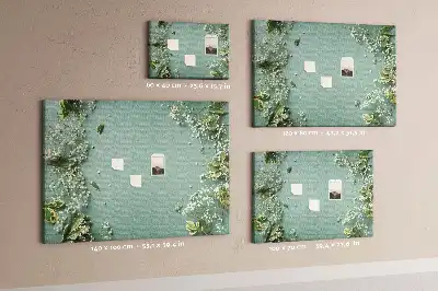 Memobord van kurk Delicate bloemen