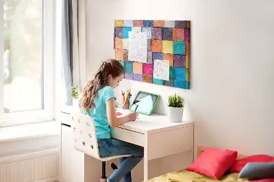 Memobord van kurk Houten blokjes
