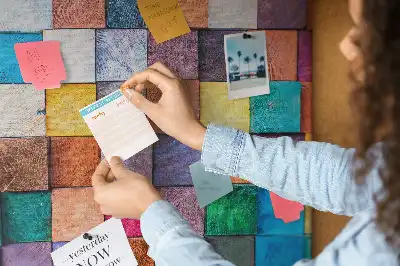 Memobord van kurk Houten blokjes