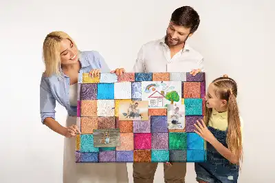 Memobord van kurk Houten blokjes