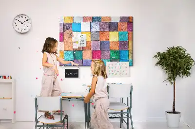 Memobord van kurk Houten blokjes