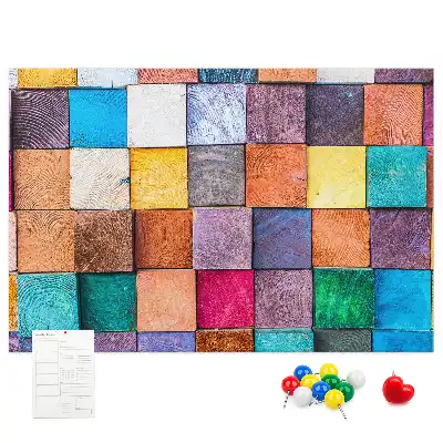 Memobord van kurk Houten blokjes