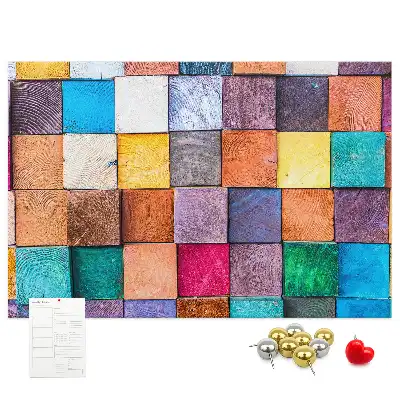 Memobord van kurk Houten blokjes