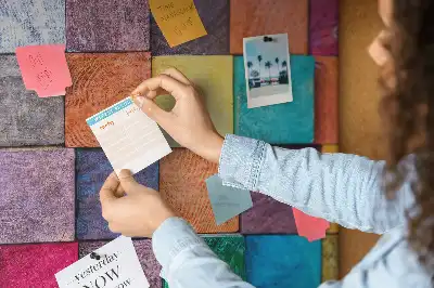 Memobord van kurk Houten blokjes