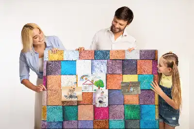Memobord van kurk Houten blokjes
