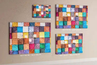 Memobord van kurk Houten blokjes