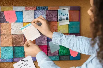 Memobord van kurk Houten blokjes