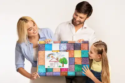 Memobord van kurk Houten blokjes