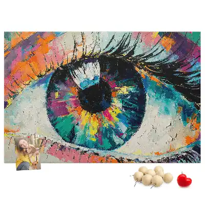 Memobord van kurk Pupil oog mens