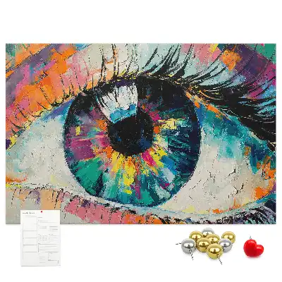 Memobord van kurk Pupil oog mens