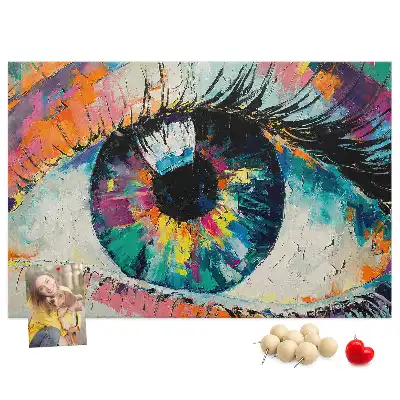 Memobord van kurk Pupil oog mens