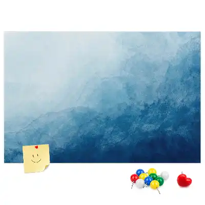 Kurken prikbord met abstractie van water