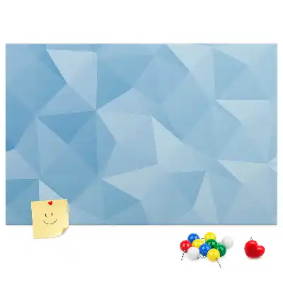 Kurken prikbord met geometrische abstracte driehoeken