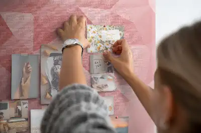 Memobord van kurk Mozaïek van driehoeken