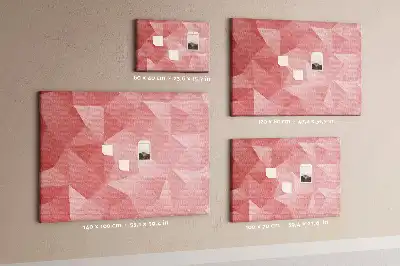 Memobord van kurk Mozaïek van driehoeken