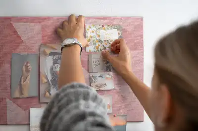 Memobord van kurk Mozaïek van driehoeken