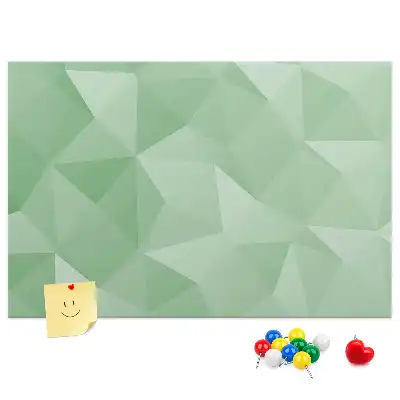 Kurken prikbord met abstract driehoekspatroon