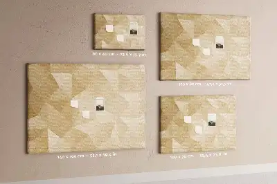Memobord van kurk Moderne driehoekscompositie