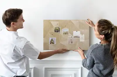 Memobord van kurk Moderne driehoekscompositie