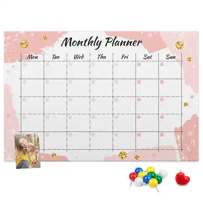 Memobord van kurk Maandelijkse planning taken
