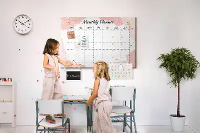 Memobord van kurk Maandelijkse planning taken