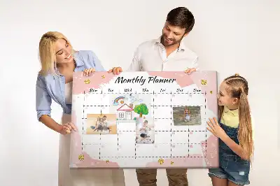 Memobord van kurk Maandelijkse planning taken