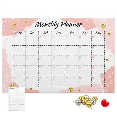 Memobord van kurk Maandelijkse planning taken